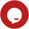 Round red chat icon